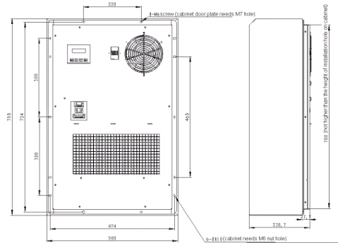 De Airconditioner van TC06-160JFL/01,1600W AC220V, Voor Openluchttelecommunicatieschuilplaats/Zaal/Basisstation